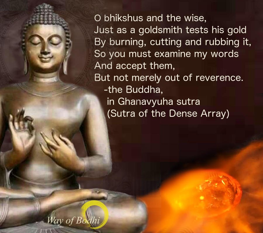 Dharma Quote - Just as a goldsmith