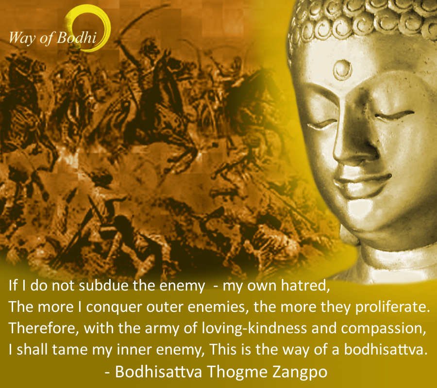 Dharma Quote - Thogme Zangpo - non-hatred