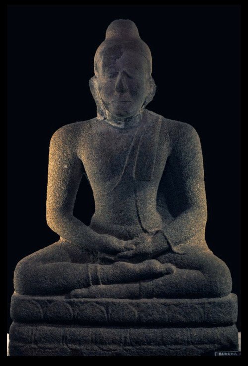 Ancient Buddha statue of Kerala from Kunnathoor kept in Napier Museum, Trivandrum