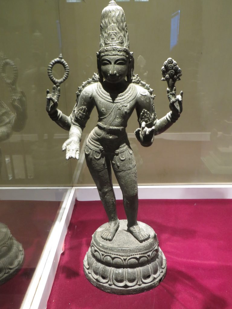 Ancient statue of Bodhisattva Maitreya from Nagapatttinam, Tamil Nadu.