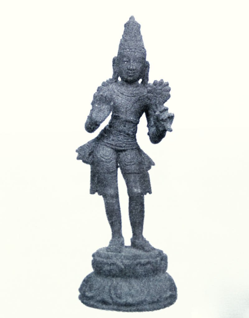 Ancient statue of Bodhisattva Maitreya from Nagapatttinam, Tamil Nadu.