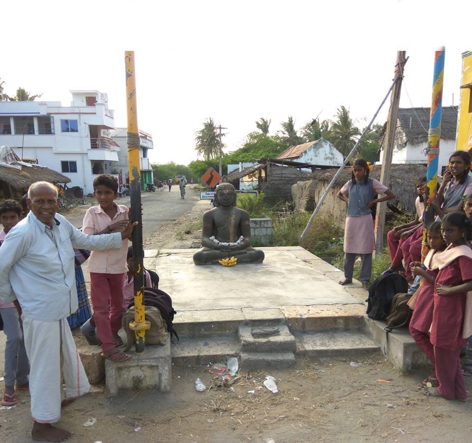 Ancient Buddha statue at Paravai village, Perambalur district, Tamil Nadu