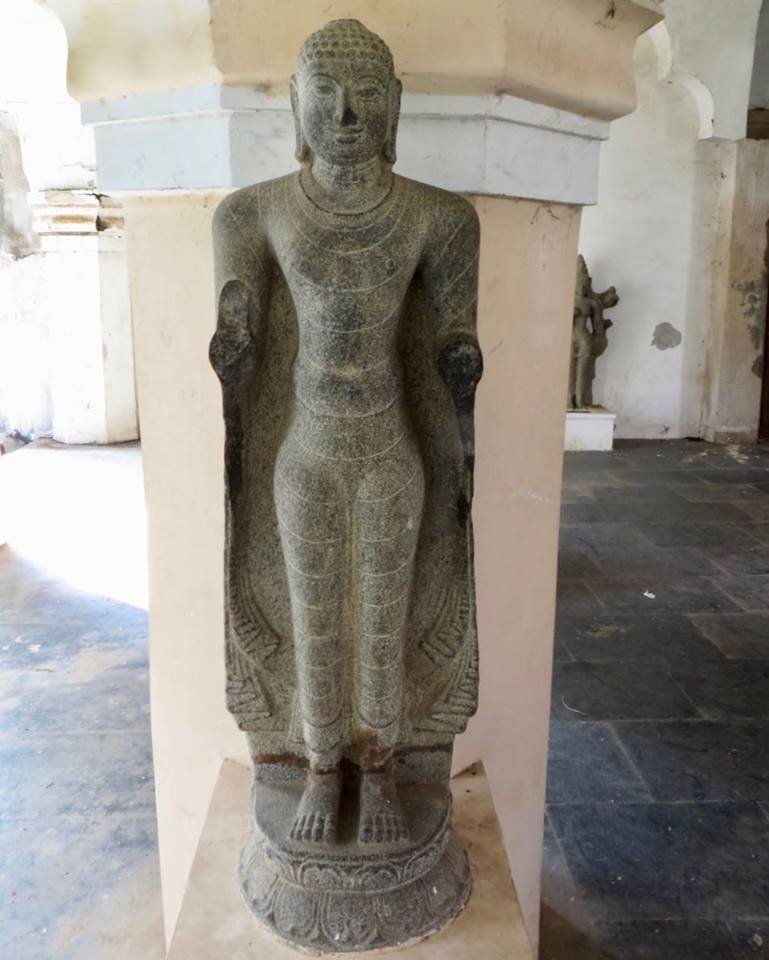 Ancient Buddha statue from Thanjavur district, Tamil Nadu. Now kept in Durbar Hall Museum, Thanjavur.