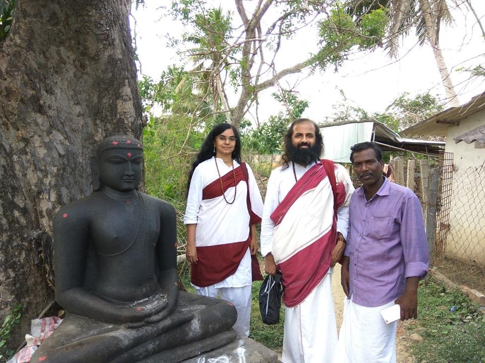 Ancient Buddha statue at Thirunellikaval, Tiruvarur district, Tamil Nadu.