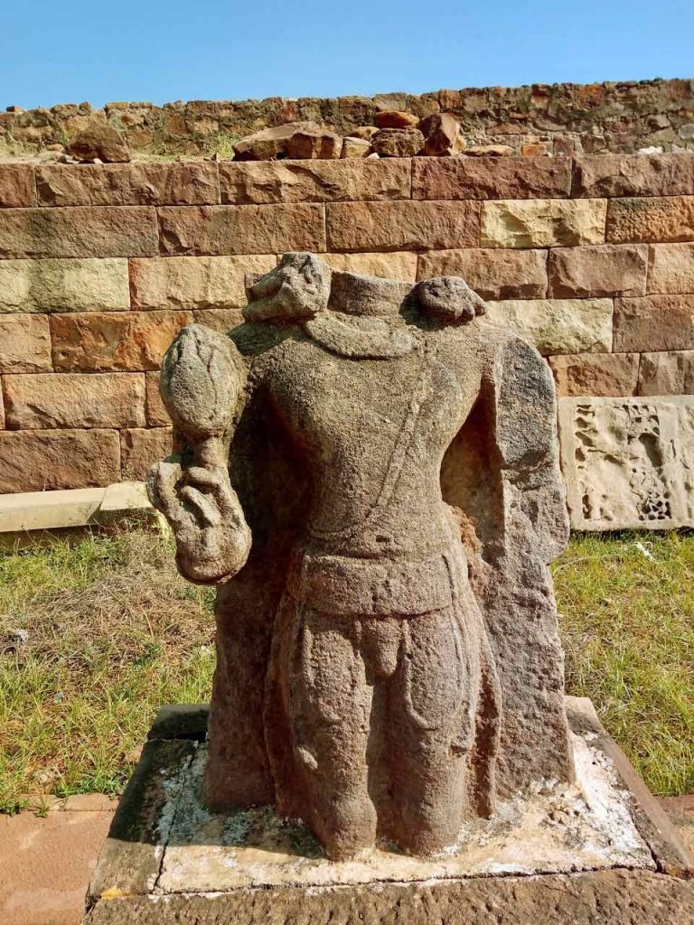 Avalokitesvara / Lokesvara / Padmapani statue at Aihole Museum, Karnataka