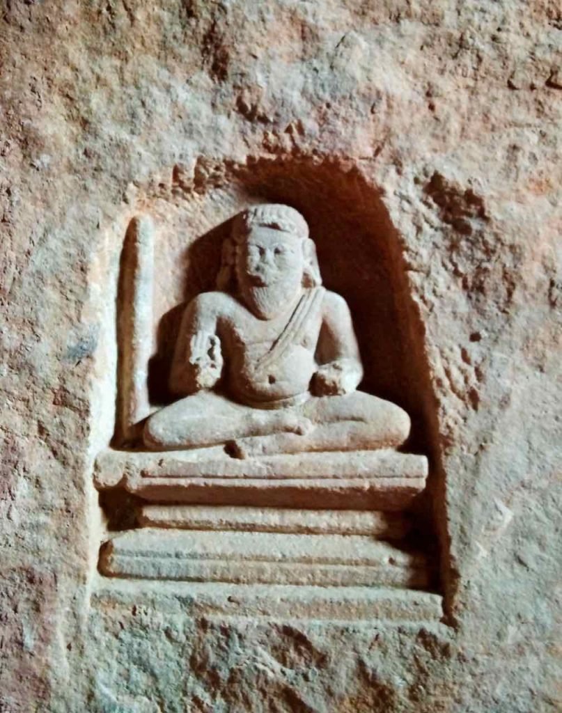 Rishi/Muni statue in the Kostaraya cave at Badami.