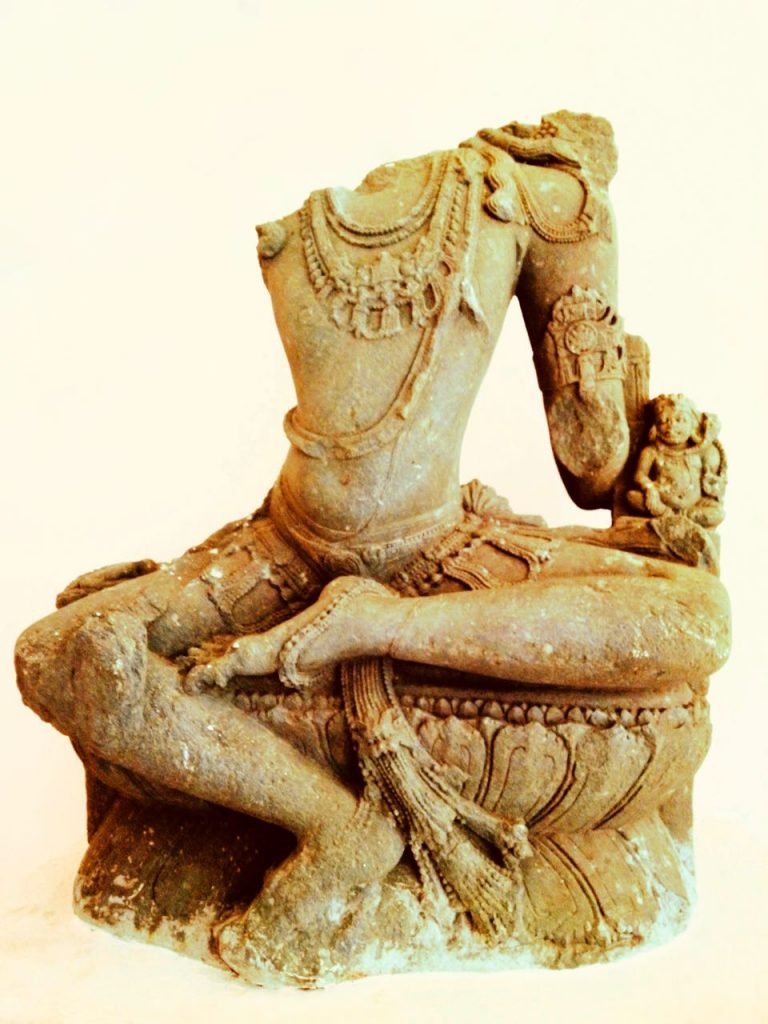 Avalokitesvara statue from ancient Buddhist Vihara, Balligavi, Karnataka