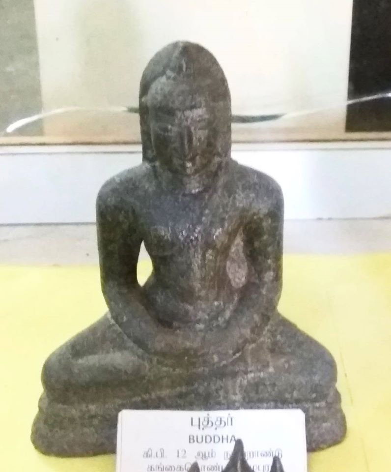 Ancient Buddha statue from Valangaiman, Thirvarur, Tamil Nadu