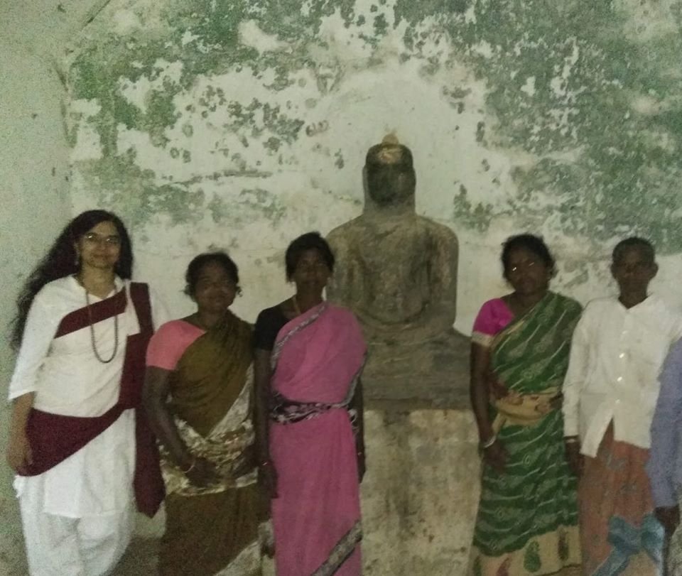Buddhism in Nagapattinam - Ancient Buddha statue in Buddhamangalam, Nagapattinam